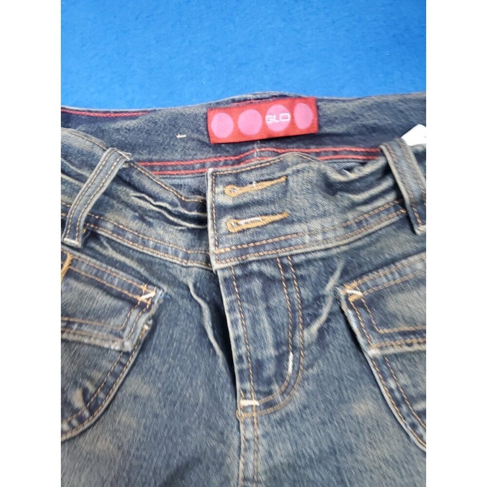 Vintage GLO Jeans Size 3 Juniors Capri Classic Quality Denim Cuffed Retro - Picture 14 of 16